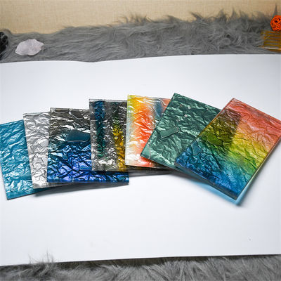 Vetro decorativo colorato Art decorativo piatto e curvo vetro temprato vetro di sicurezza colorato vetro a caldo fuso per pareti / balaustrade