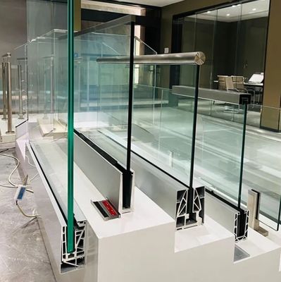 Posizione di corrimano di ponte maniglie per appartamento resort vetro di alluminio U canale vetro recinzione balaustra corrimano posizione