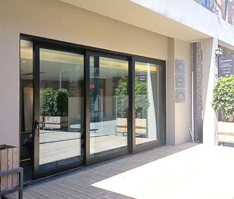 Porta scorrevole in vetro di alluminio resistente all'aria stile di design moderno con rottura termica