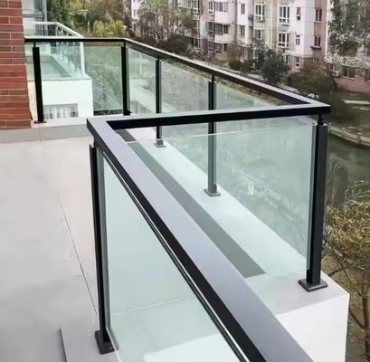 Scala Balustrade vetro S.S. 304 316 Aluminio Post Balcone Barricata di vetro Balustrade Colonna Colonna