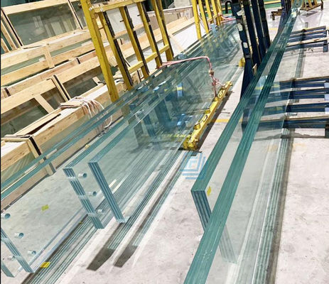 Grandi dimensioni Ultra trasparente basso ferro Temperato vetro laminato personalizzato Dimensione massima 3300x13000mm