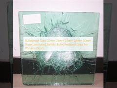 Vetro a prova di proiettile 20 mm 24 mm 26 mm 28 mm 30 mm Vetro a prova di proiettile balistico triplo stratificato per porte di finestre