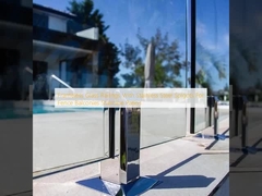 Barricate di vetro senza cornice con spigotti in acciaio inossidabile per recinzioni balconi scalinate cortili